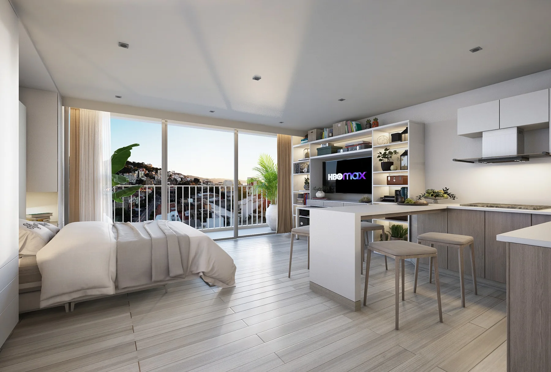 Render interior tipo estudio de KUU